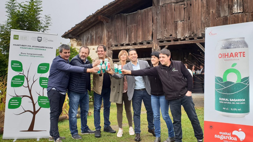 Euskal Sagardoa cider from Oiharte in a can